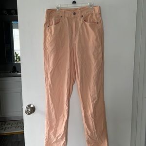 Peach corduroy mom jeans